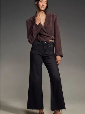 PAIGE ANESSA HIGH-RISE CROP WIDE-LEG JEANS